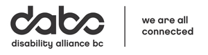 DABC logo with "we are all connected" tagline - black