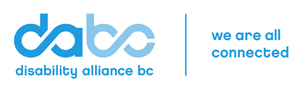 DABC logo with "we are all connected" tagline - blue