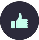 Graphic of the thumbs up symbol