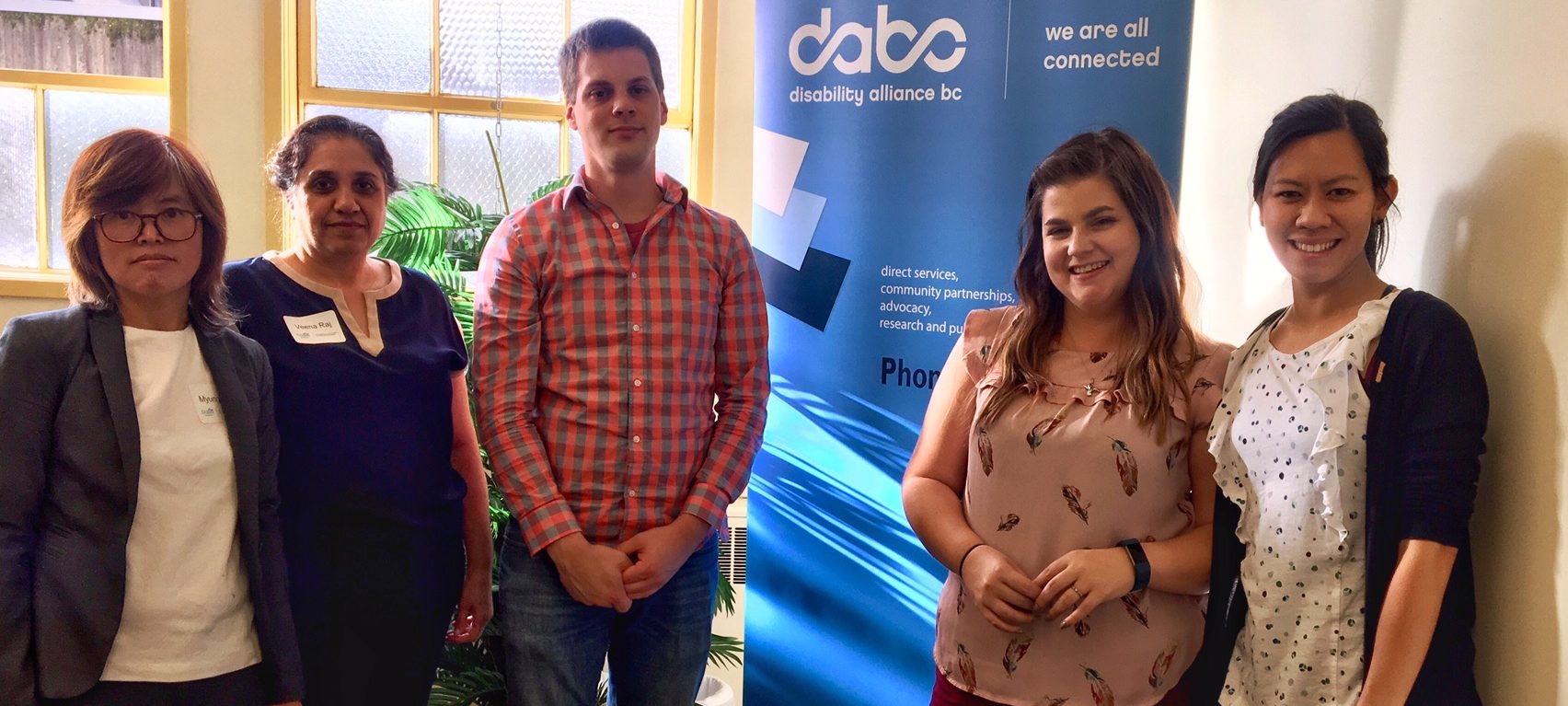 CRA staff with Myung Lee, Tax AID Program Manager, and Justina Loh, DABC's Executive Director of Operations