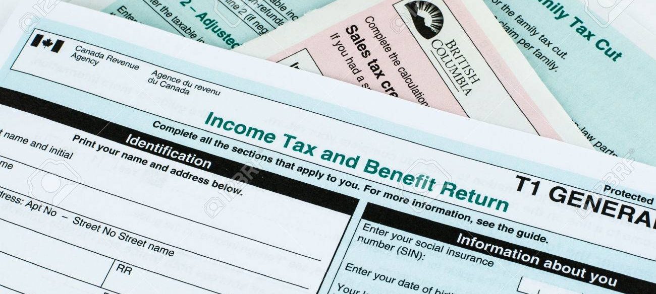 Photo of a staff of tax papers from the CRA